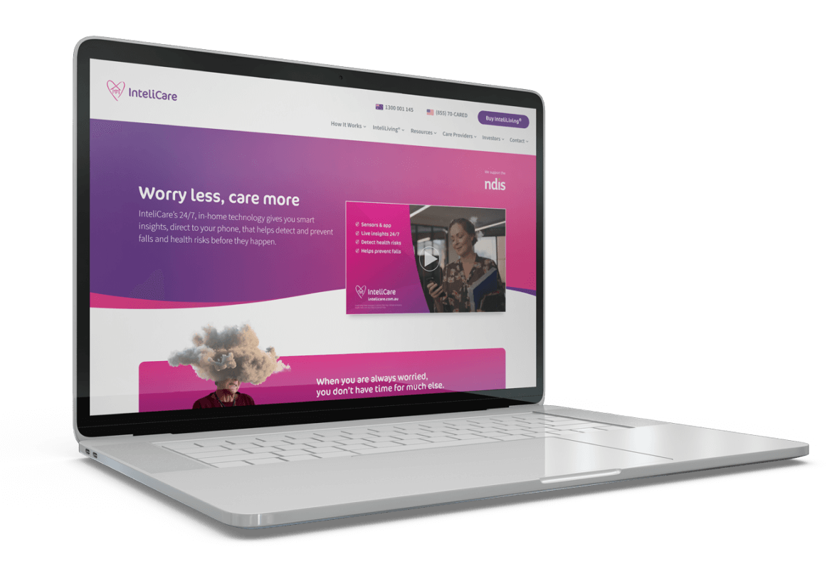 Laptop showing web design by Perth Website Studio