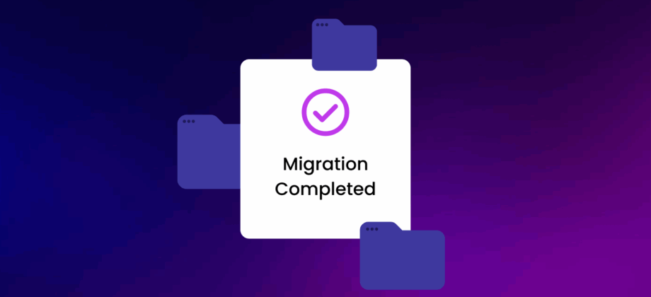 Graphic showing migration completed for a WordPress website, representing successful website migration services in Perth